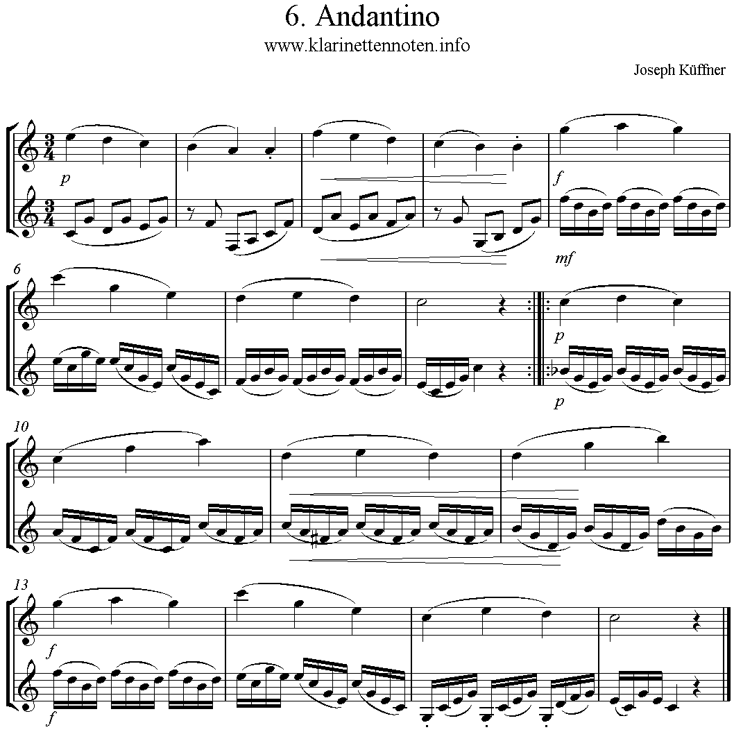 24 instruktive Duette- Joseph Küffner -06 Andantino